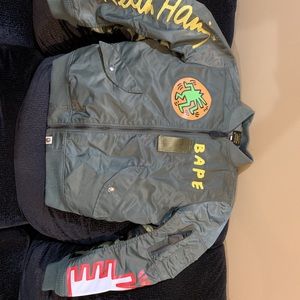 XS BAPE x Keith Haring Bomber Jacket